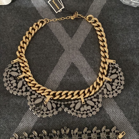 NWT RARE Juicy Couture Flower Cluster Necklace and Bracelet set - Picture 12 of 16